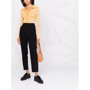 Y2K Era 50’s Style Pure Silk Black Cropped Pants